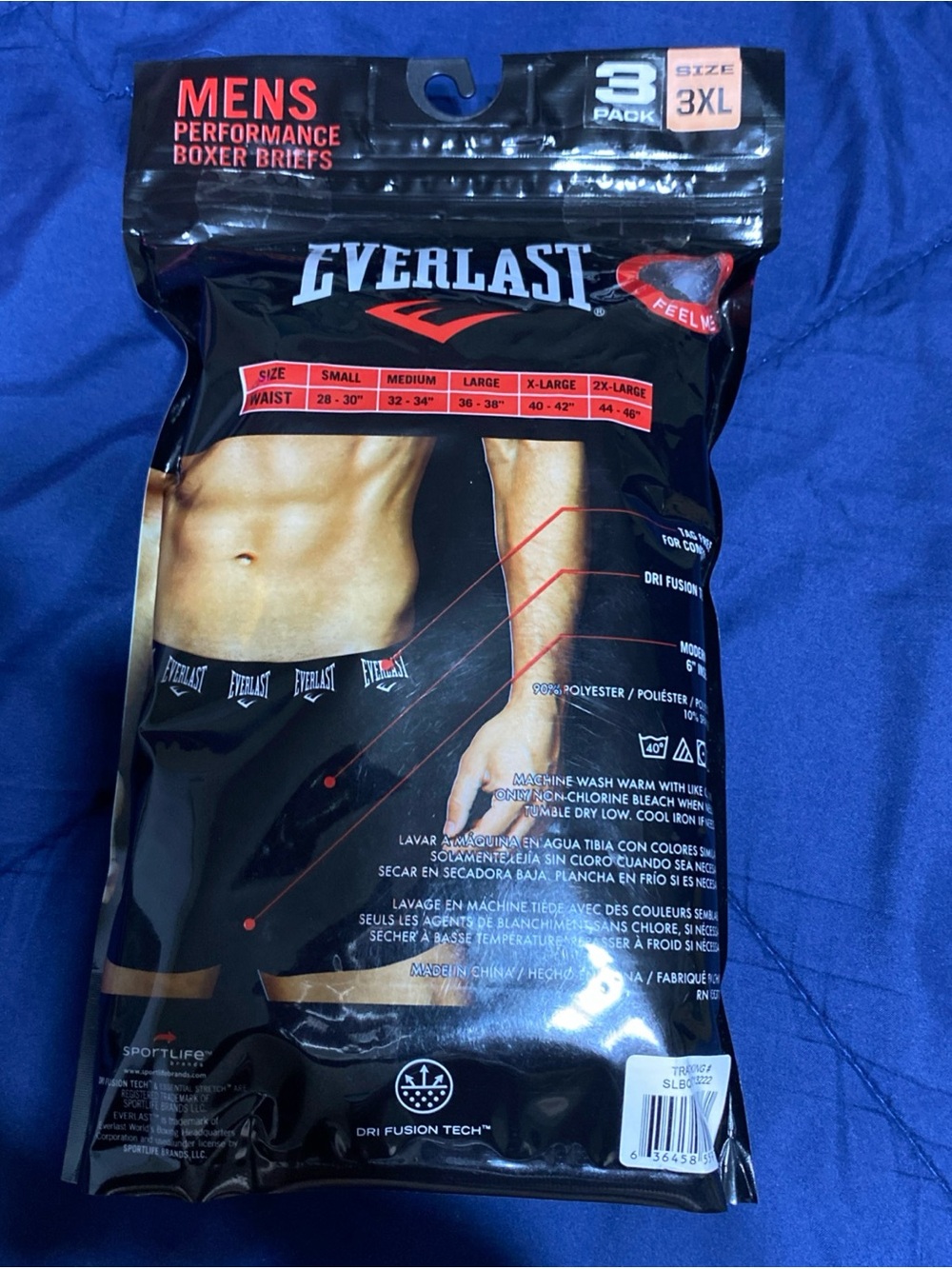 Everlast Men's Boxer Briefs Pack - Black with Red Logo